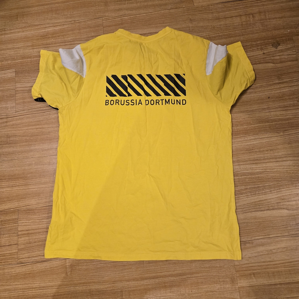 Puma BVB 09 Borussia Dortmund Yellow T-Shirt with Black and White Size L - Picture 3 of 9